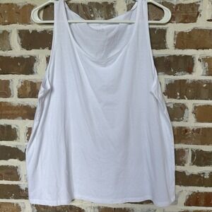 J Jill Easy‎ A-Line Tank Top White Women's Size L Relaxed Fit Sleeveless Pima